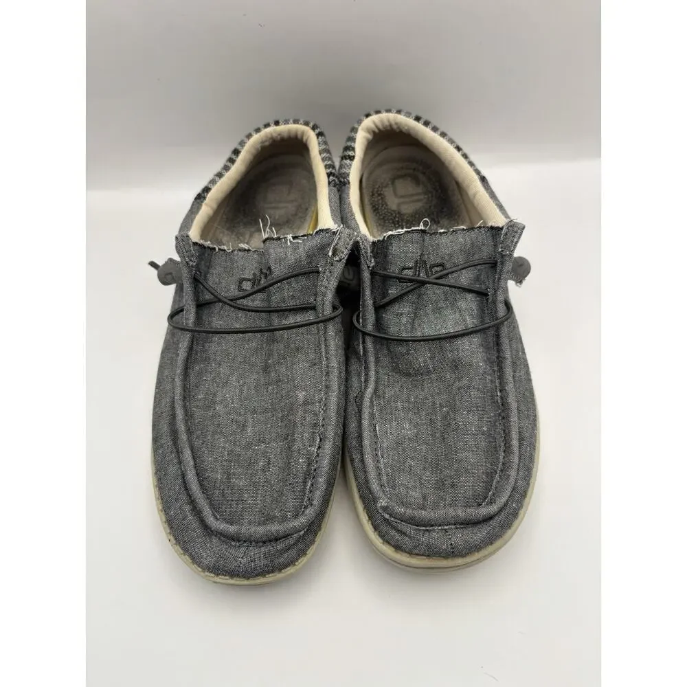 Hey Dude Wally Gray Slip On Shoes Men Size 9